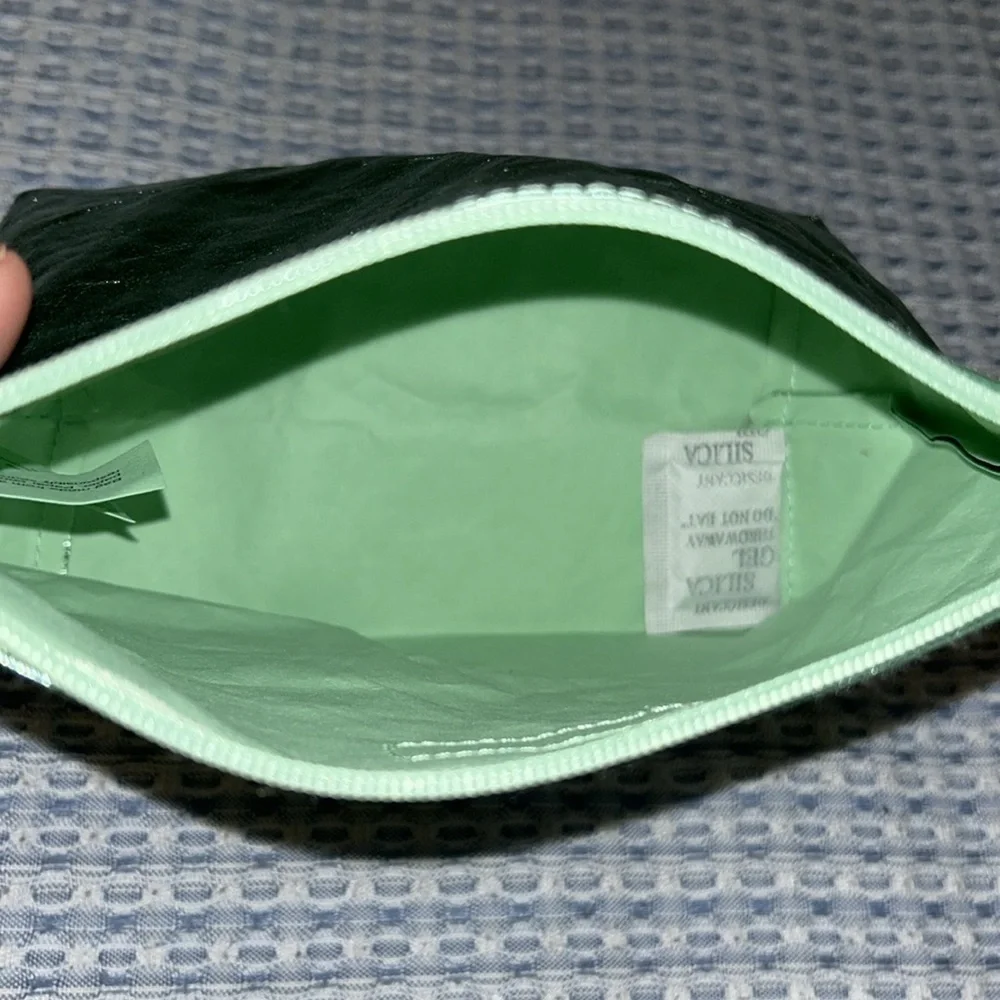 Clinique Metallic Green Cosmetic Bag